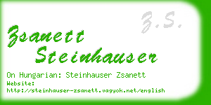 zsanett steinhauser business card